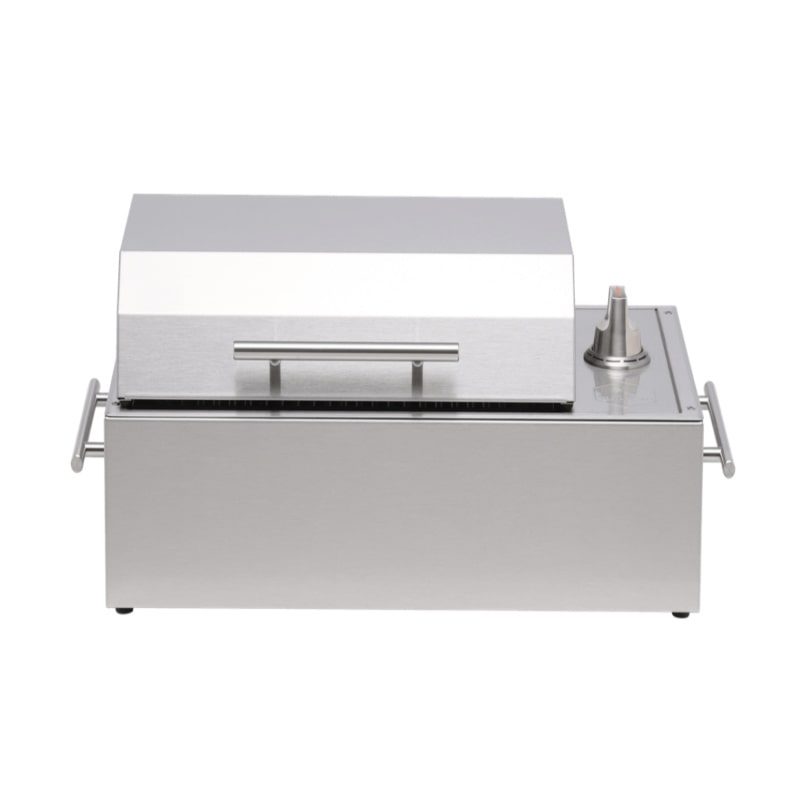 Kenyon Electric Grill City in Stainless Steel Closed Lid Front View