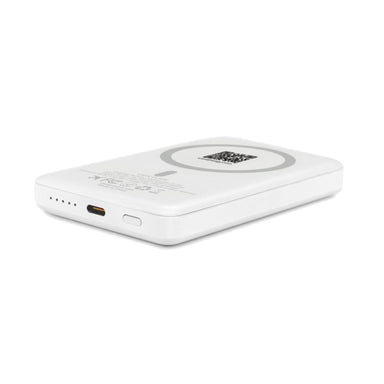 Lion claw power station in white with charging ports bottom rear view on white background