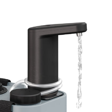 Dometic Faucet Right View with Running Water Out of Dispenser