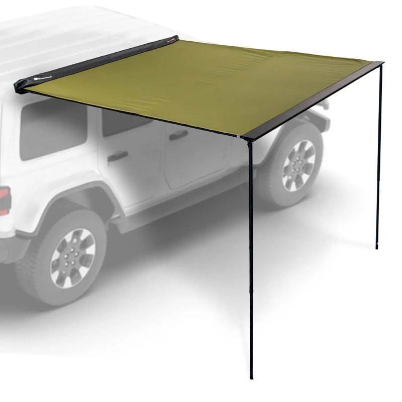 23zero Bushman Truck Awning Top Right View Open on SUV
