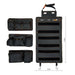 23zero camping gear rider seat organizer in black front view with 3 attachable compartments on white background