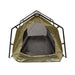 23zero dog tent in green rear view screen open on white background