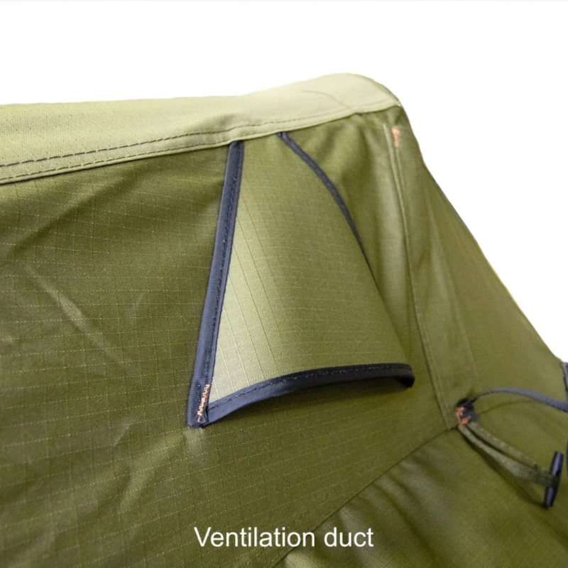23zero vehicle top tent walkabout 72 ventilation duct close up view