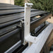 Eezi awning brackets for roof rails series 2000 with mount on suv bar front right view close up outside
