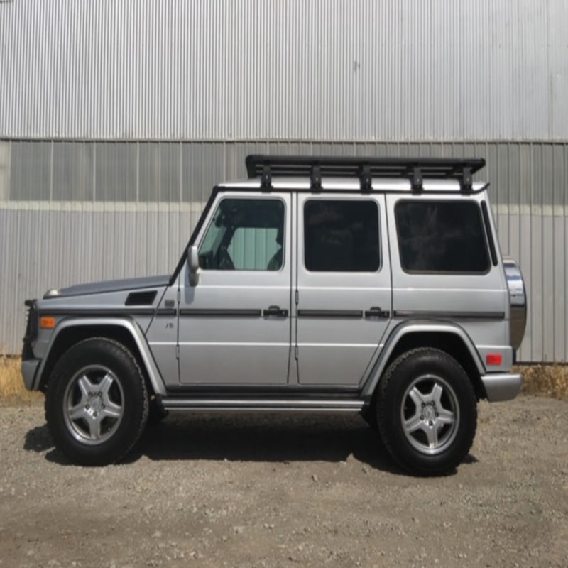 Eezi awn k9 mercedes g wagon roof rack with brackets right view