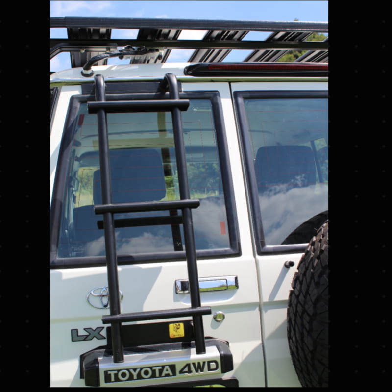 Eeziawn k9 roof rack ladder rear view on suv