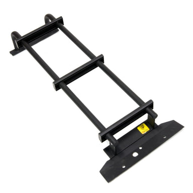 Eeziawn k9 roof rack ladder top front view in black on white screen