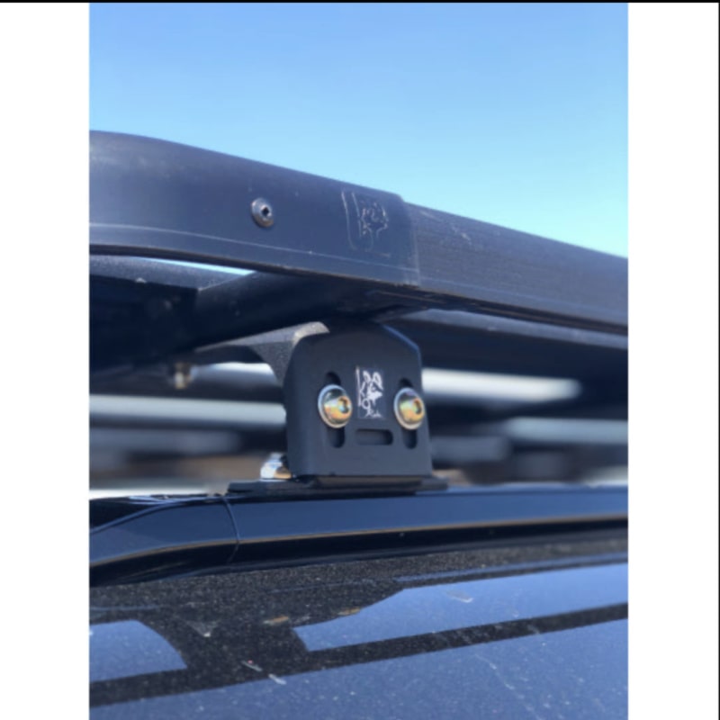 Eezi awn land rover defender roof rack bracket close up