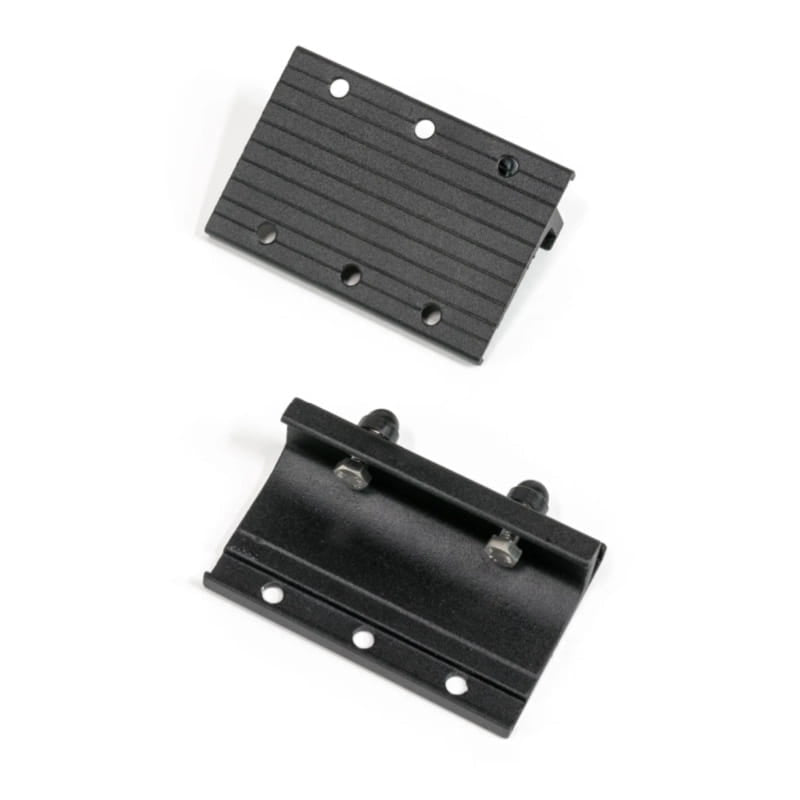 Eeziawn roof rack k9 platform accessory set two pieces in black top view with inner and outer views on white background