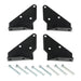 Eeziawn rooftop tent hinge set for series 3 and xklusiv four hinges laid out with screws on white background
