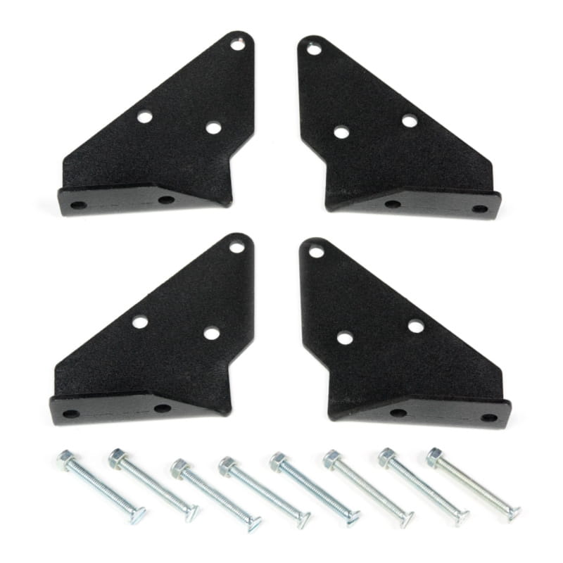 Eeziawn rooftop tent hinge set for series 3 and xklusiv four hinges laid out with screws on white background