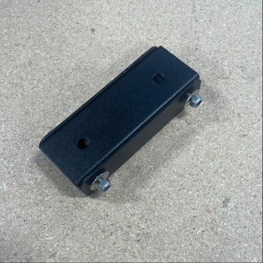 Eezi outdoor c channel bracket with mounting holes in black metal top view