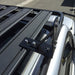 Eezi over landing c channel bracket with l bracket mounted on rack upward top view
