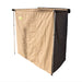 Eezi swift awning wall set in beige front left view closed walls