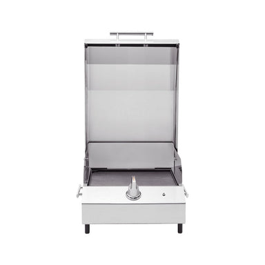 Kenyon G2 Electric Grill in Stainless Steel Open Lid Front View