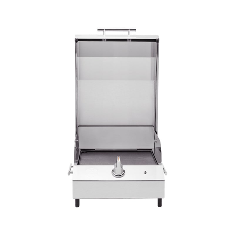 Kenyon G2 Electric Grill in Stainless Steel Open Lid Front View