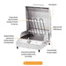 Kenyon G2 Tailgate Grill in Stainless Steel Front Left View Features