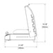 Kenyon G2 Camping Grill Right Side View Lid Open Measurements