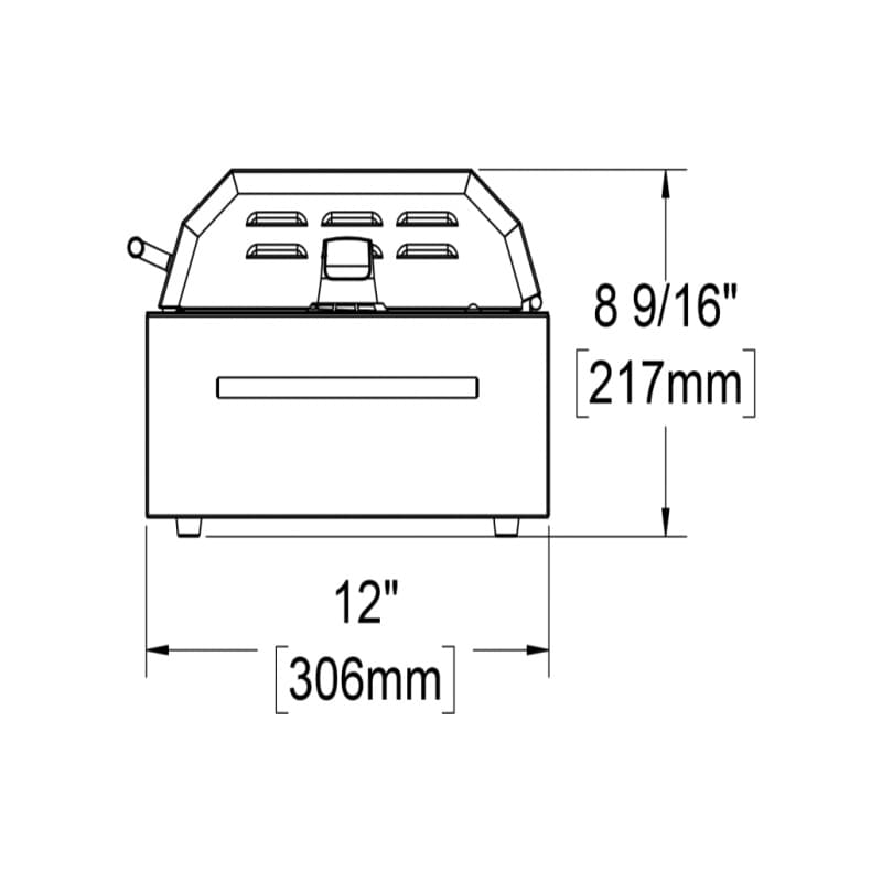 Kenyon City Electric Grill Right Side View Measurements
