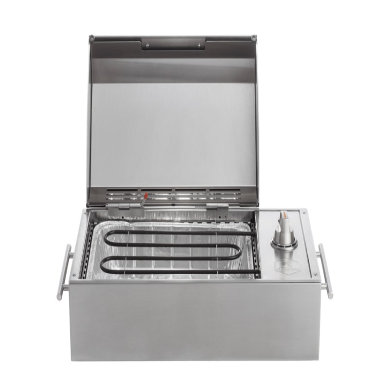 Kenyon City Electric Grill Outdoor Front View Single Coil Lid Open