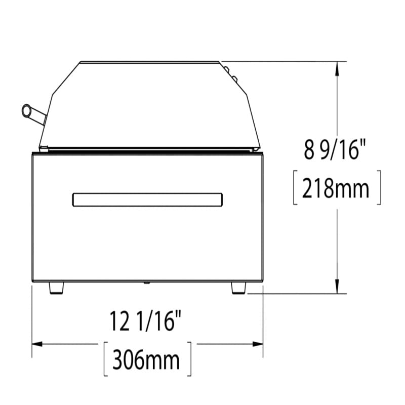 Kenyon Frontier Portable Grill Measurements Right Side View