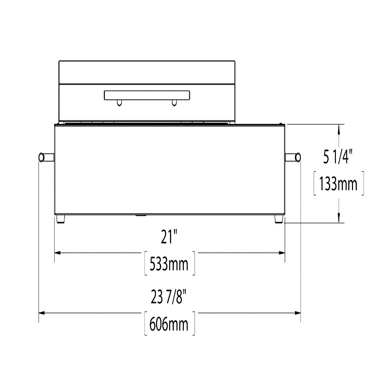 Kenyon Frontier Tailgate Grill Front View Measurements