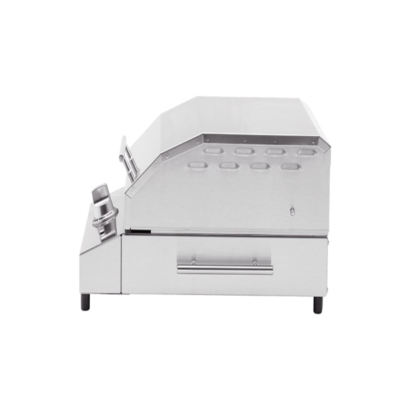 Kenyon Portable Grill G2 in Stainless Steel Lid Closed Right Side View