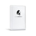Lion claw power station in white with black logo front view on white background