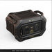 Lion safari portable power station with handles in black on white background rear right view