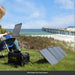 Lion Energy solar 50w 12v outside life style on beach