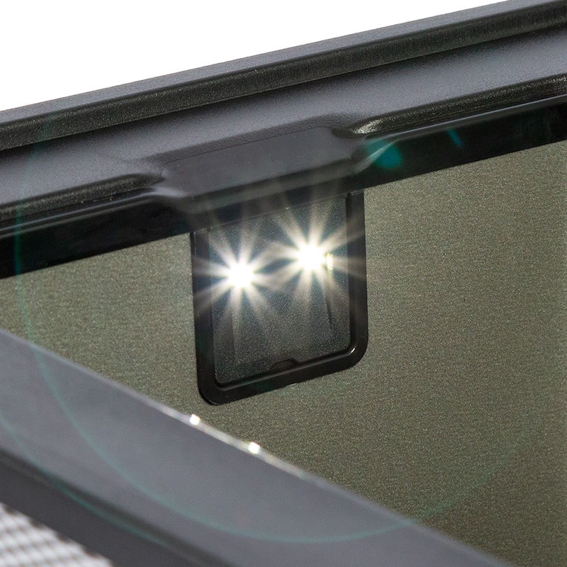 Luna mini fridge 50l dual control with built in light close up