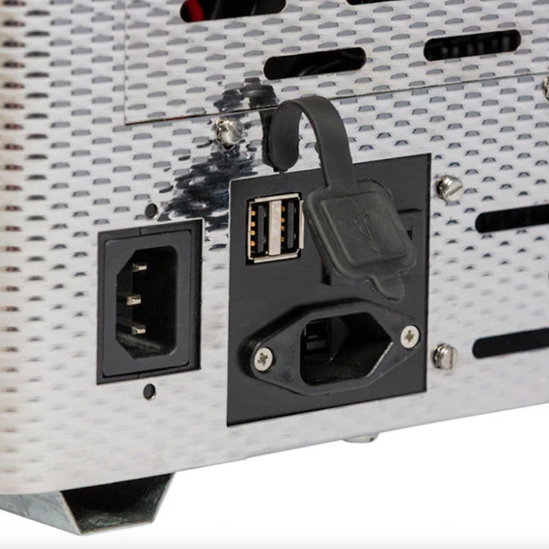 National luna 35l refrigerator close up power hookup connectors