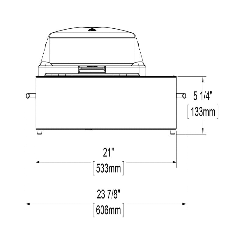 Silken Electric Grill Outdoor Intelliken Touch in Stainless Steel Front View Measurements