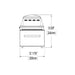 Silken Electric Grill Outdoor in Stainless Steel Right Side View Measurements