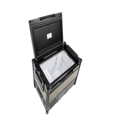 arb 12v fridge 63 zero top right view open single compartment with inside rack