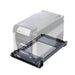 arb 12v fridge classic model tied down to slide see through front left view