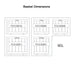 luna 90l mini fridge basket diagram with dimensions