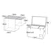 luna fridge 50l dual control diagram with measurements